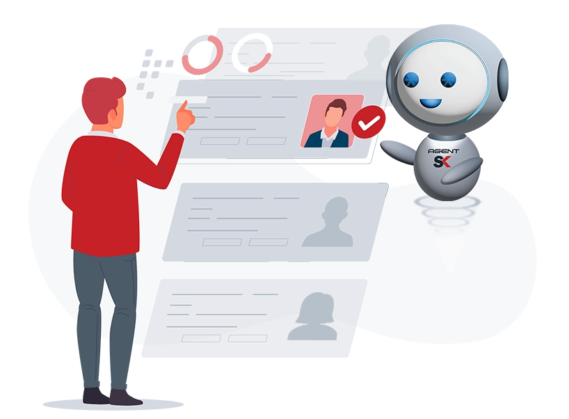 A person using A recruiting software – Skillkeepr & automating the manual tasks associated with recruiting process.
